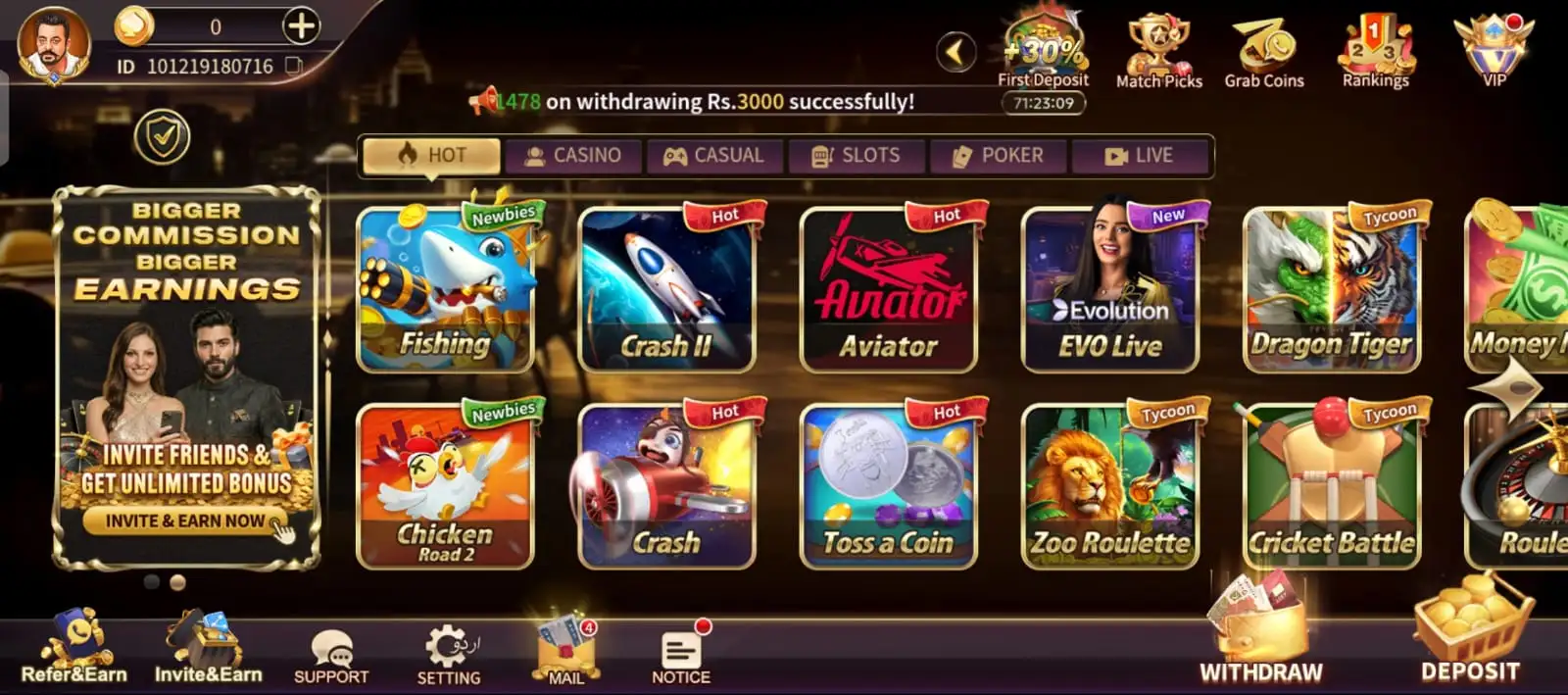 Top Games in Rolex Casino